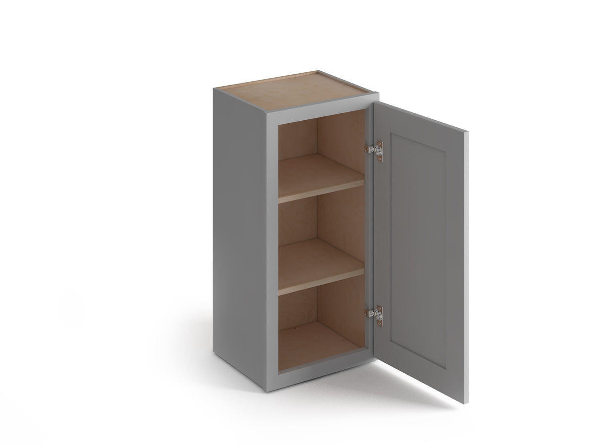 Domain Cabinets WC1836-SFPG-VW Valleywood Shaker 18" x 36" With 1 Door and 2 Shelves Gray Wooden Wall Cabinet