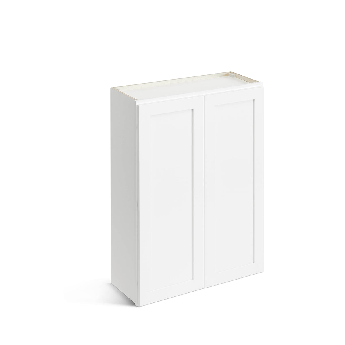 Domain Cabinets WC2430-SFPW-VW Valleywood 24" x 30" With 2 Doors and 2 Shelves White Wooden Wall Cabinet
