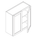 Domain Cabinets WC2430-SFPW-VW Valleywood 24" x 30" With 2 Doors and 2 Shelves White Wooden Wall Cabinet