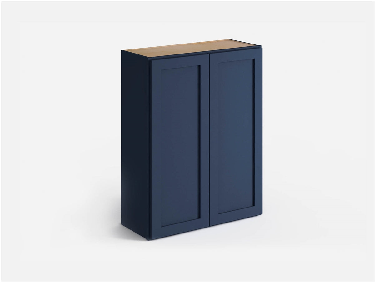 Domain Cabinets WC2736-MBF-VW Valleywood 27" x 36" With 2 Doors and 2 Shelves Marine Blue Wooden Wall Cabinet