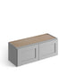 Domain Cabinets WC3012-SFPG-VW Valleywood Shaker 30" x 12" With 2 Doors Gray Wooden Wall Bridge Cabinet