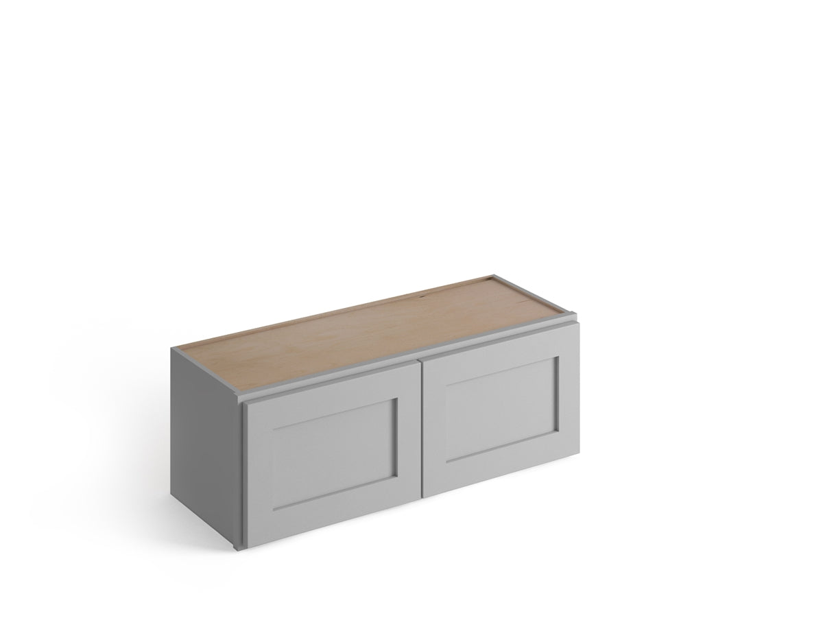 Domain Cabinets WC3012-SFPG-VW Valleywood Shaker 30" x 12" With 2 Doors Gray Wooden Wall Bridge Cabinet
