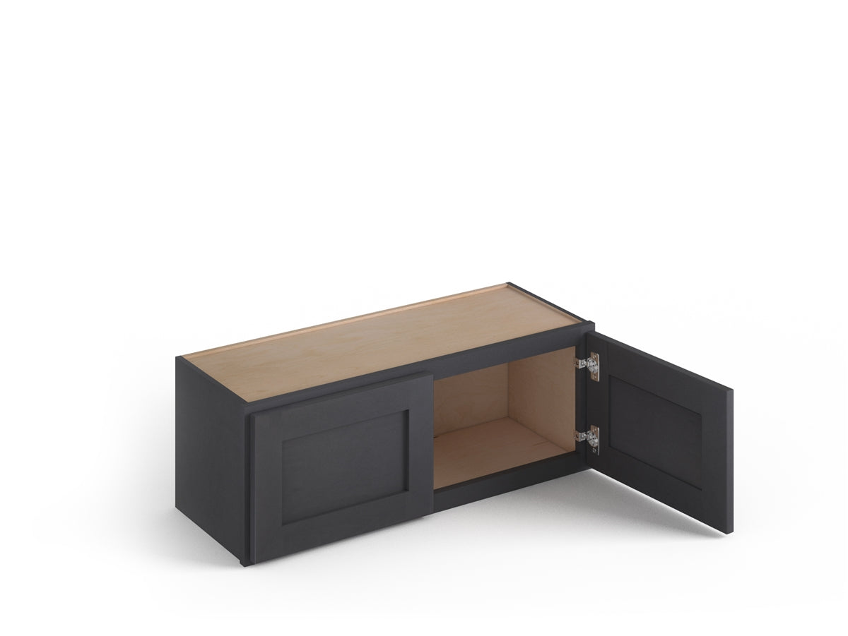 Domain Cabinets WC3312-VIG-VW Valleywood 33" x 12" With 2 Doors Dusky Gray Wooden Wall Bridge Cabinet