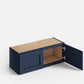 Domain Cabinets WC3318-MBF-VW Valleywood 33" x 18" With 2 Doors Marine Blue Wooden Wall Bridge Cabinet