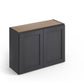 Domain Cabinets WC3318-VIG-VW Valleywood 33" x 18" With 2 Doors Dusky Gray Wooden Wall Bridge Cabinet