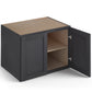 Domain Cabinets WC331824-VIG-VW Valleywood 33" x 18" With 2 Doors Dusky Gray Wooden Wall Refrigerator Cabinet