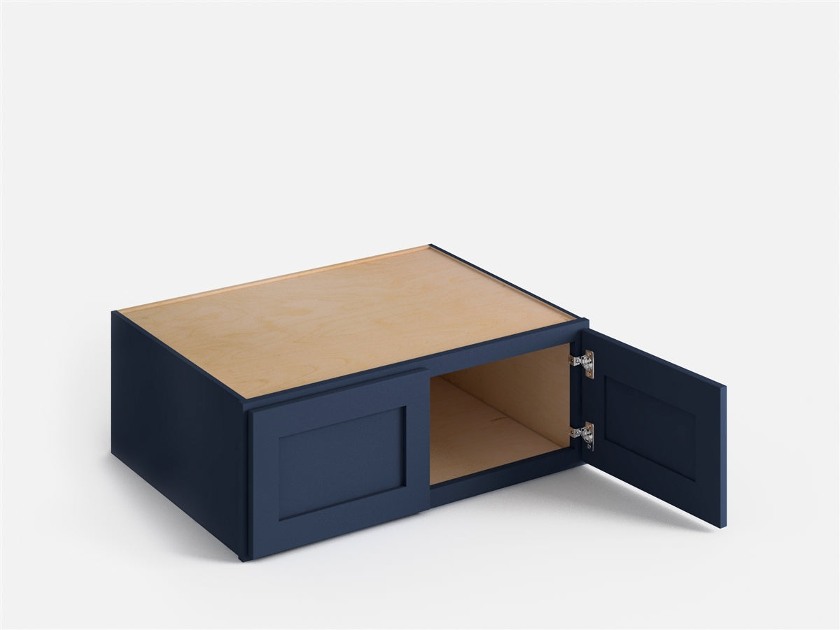 Domain Cabinets WC332424-MBF-VW Valleywood 33" x 24" With 2 Doors Marine Blue Wooden Wall Refrigerator Cabinet