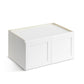 Domain Cabinets WC332424-SFPW-VW Valleywood 33" x 24" With 2 Doors White Wooden Wall Refrigerator Cabinet