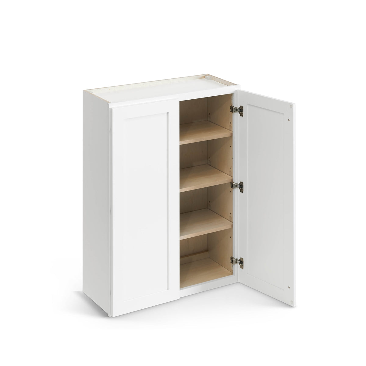 Domain Cabinets WC3342-SFPW-VW Valleywood 33" x 42" With 2 Doors and 3 Shelves White Wooden Wall Cabinet