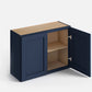 Domain Cabinets WC3612-MBF-VW Valleywood 36" x 12" With 2 Doors Marine Blue Wooden Wall Bridge Cabinet