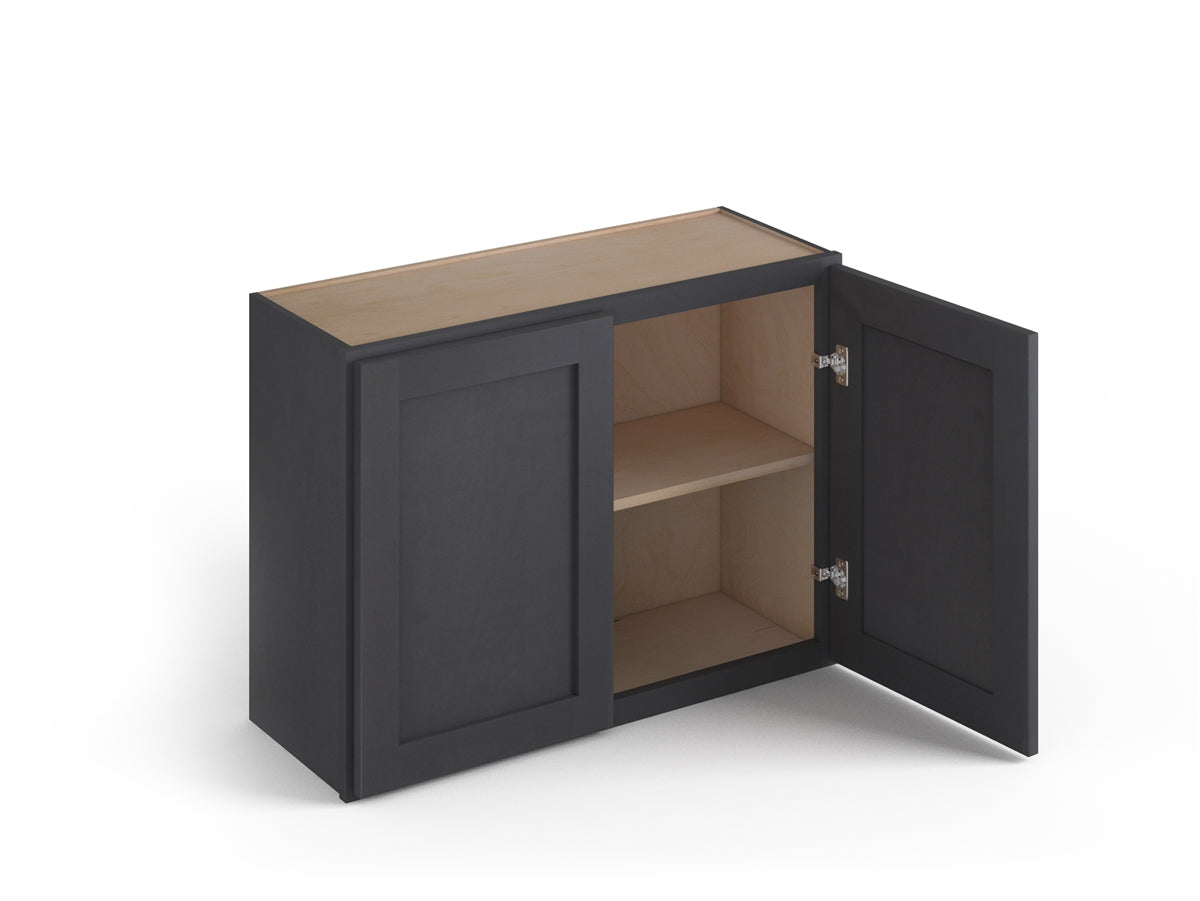 Domain Cabinets WC3612-VIG-VW Valleywood 36" x 12" With 2 Doors Dusky Gray Wooden Wall Bridge Cabinet