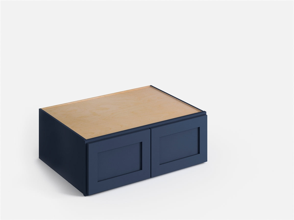Domain Cabinets WC361824-MBF-VW Valleywood 36" x 18" With 2 Doors Marine Blue Wooden Wall Refrigerator Cabinet