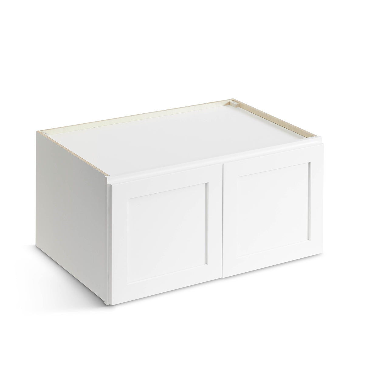 Domain Cabinets WC361824-SFPW-VW Valleywood 36" x 18" With 2 Doors White Wooden Wall Refrigerator Cabinet