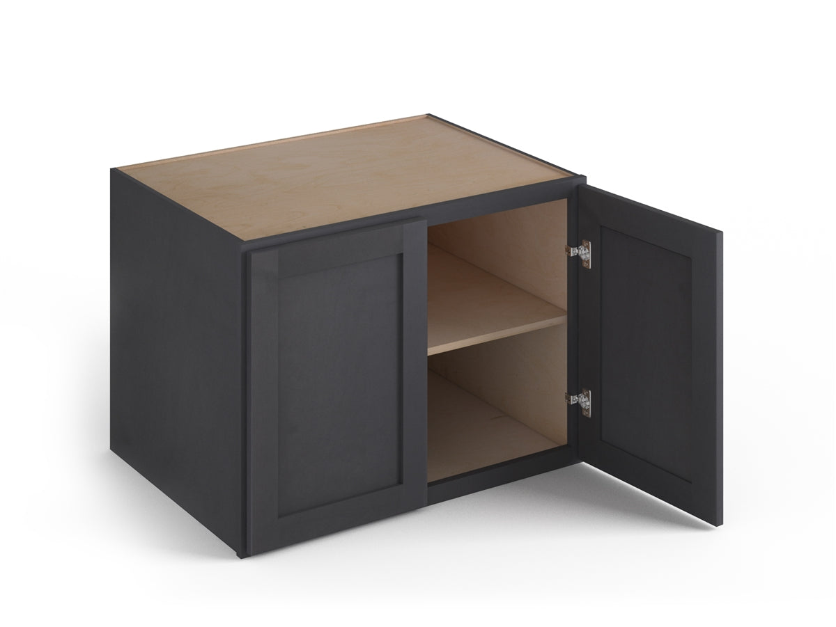 Domain Cabinets WC361824-VIG-VW Valleywood 36" x 18" With 2 Doors Dusky Gray Wooden Wall Refrigerator Cabinet