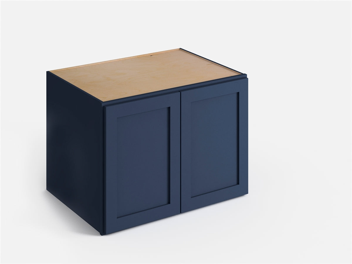 Domain Cabinets WC362424-MBF-VW Valleywood 36" x 24" With 2 Doors Marine Blue Wooden Wall Refrigerator Cabinet