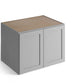 Domain Cabinets WC362424-SFPG-VW Valleywood Shaker 36" x 24" With 2 Doors Gray Wooden Wall Refrigerator Cabinet
