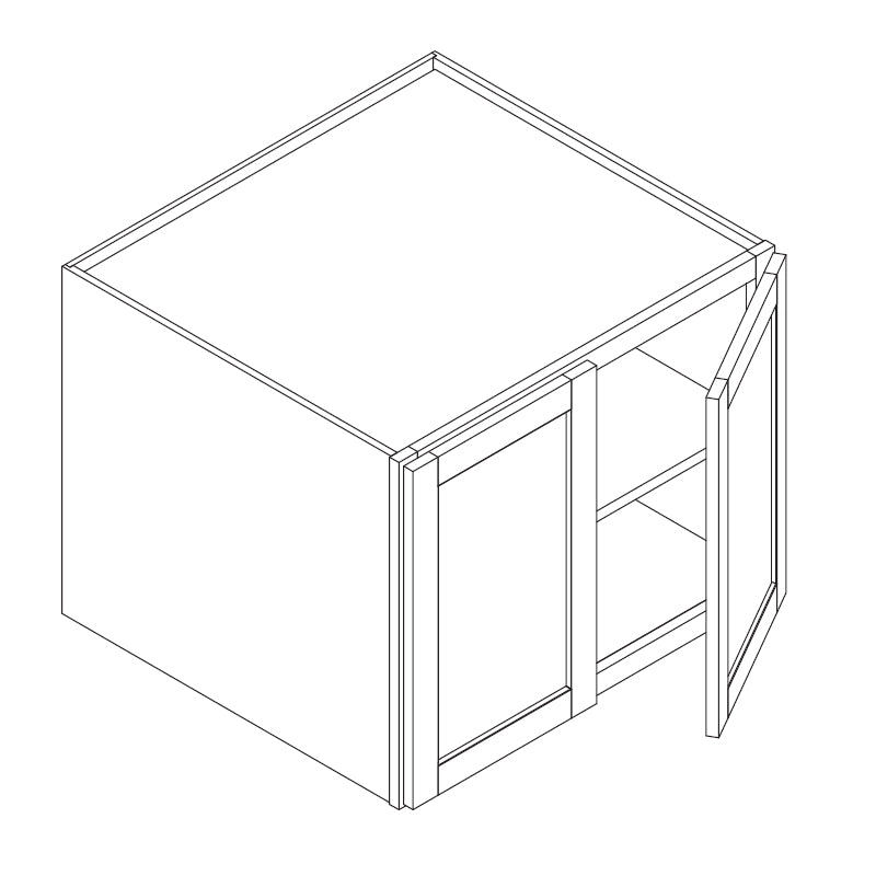 Domain Cabinets WC362424-VIG-VW Valleywood 36" x 24" With 2 Doors Dusky Gray Wooden Wall Refrigerator Cabinet