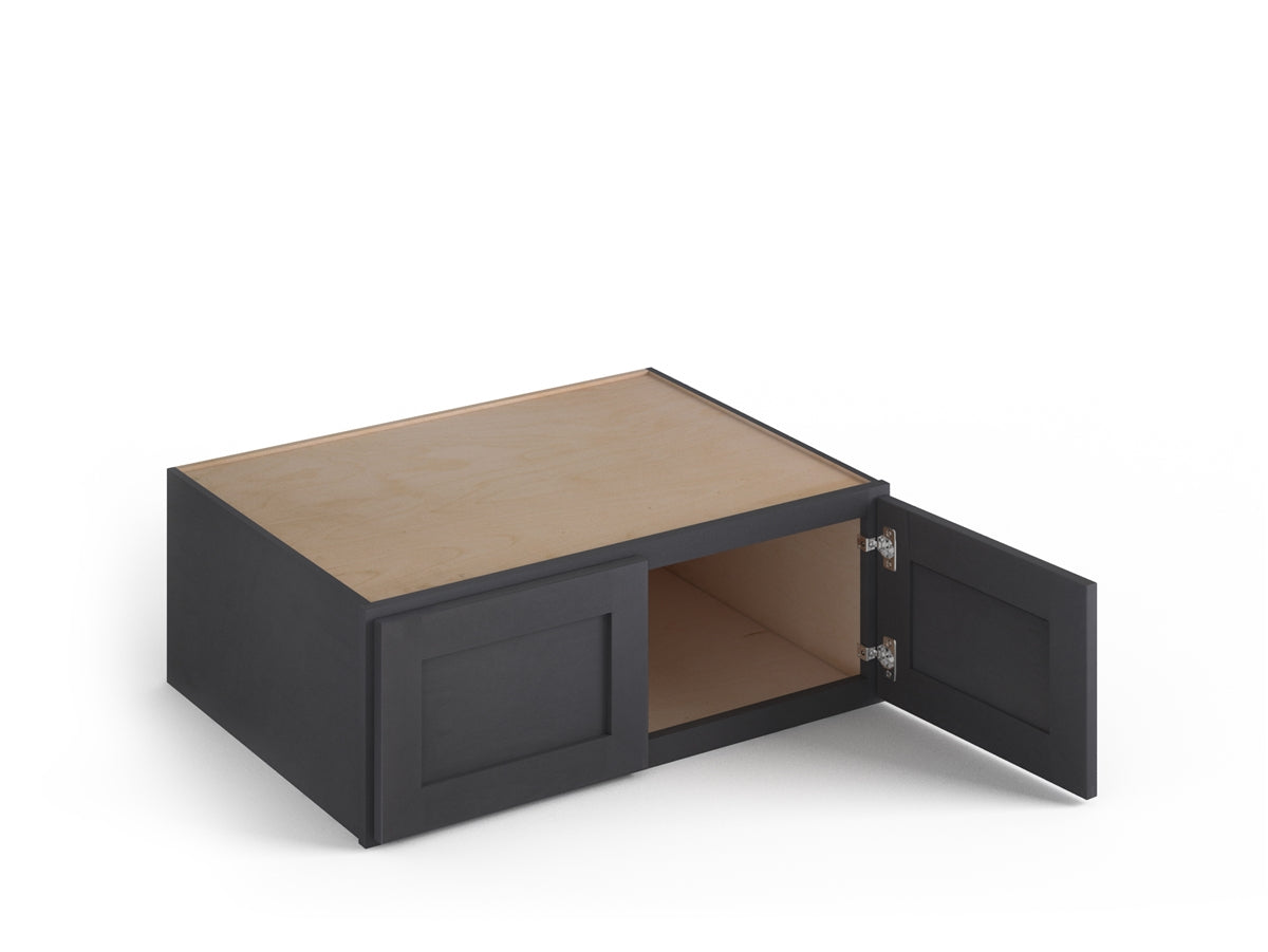 Domain Cabinets WC362424-VIG-VW Valleywood 36" x 24" With 2 Doors Dusky Gray Wooden Wall Refrigerator Cabinet