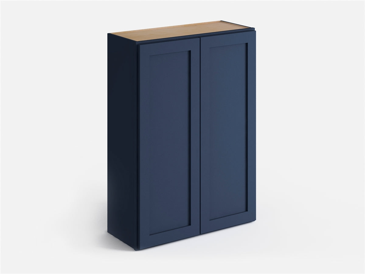 Domain Cabinets WC3642-MBF-VW Valleywood 36" x 42" With 2 Doors and 3 Shelves Marine Blue Wooden Wall Cabinet