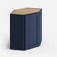 Domain Cabinets WD2430-MBF-VW Valleywood 24" x 30" With 1 Door and 2 Shelves Marine Blue Wooden Wall Diagonal Corner Cabinet