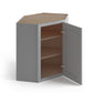Domain Cabinets WD2430-SFPG-VW Valleywood Shaker 24" x 30" With 1 Door and 2 Shelves Gray Wooden Wall Diagonal Corner Cabinet