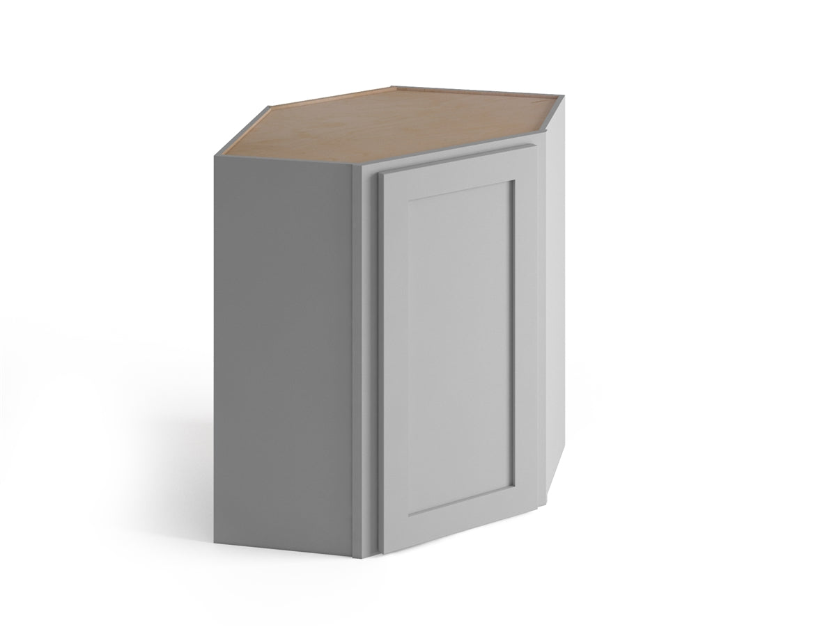 Domain Cabinets WD2430-SFPG-VW Valleywood Shaker 24" x 30" With 1 Door and 2 Shelves Gray Wooden Wall Diagonal Corner Cabinet
