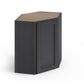 Domain Cabinets WD2430-VIG-VW Valleywood 24" x 30" With 1 Door and 2 Shelves Dusky Gray Wooden Wall Diagonal Corner Cabinet