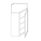 Domain Cabinets WD2436-VIG-VW Valleywood 24" x 36" With 1 Door and 2 Shelves Dusky Gray Wooden Wall Diagonal Corner Cabinet