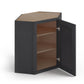 Domain Cabinets WD2442-VIG-VW Valleywood 24" x 42" With 1 Door and 2 Shelves Dusky Gray Wooden Wall Diagonal Corner Cabinet