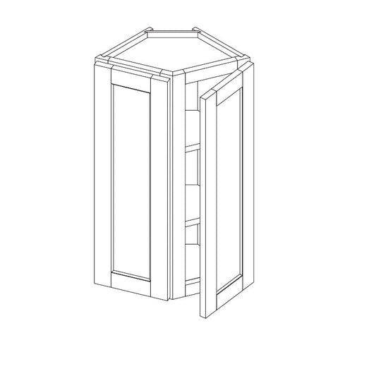 Domain Cabinets WEC1236-JVM-JK Craftsman Java 12" x 36" With 2 Doors and 2 Shelves Maple Wooden Wall End Angle Cabinet