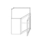 Domain Cabinets WGDC2430-KWS-BC Kingston 24" x 30" With 1 Door and 2 Shelves White Wooden Diagonal Wall Cabinet