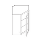 Domain Cabinets WGDC2436-KWS-BC Kingston 24" x 36" With 1 Door and 2 Shelves White Wooden Diagonal Wall Cabinet