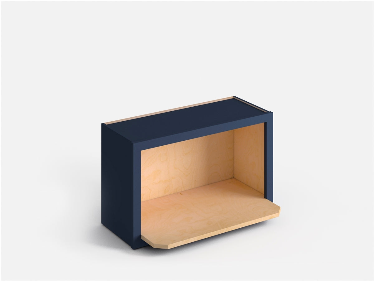 Domain Cabinets WM3018-MBF-VW Valleywood 30" x 18" With 1 Shelf Marine Blue Wooden Wall Microwave Cabinet
