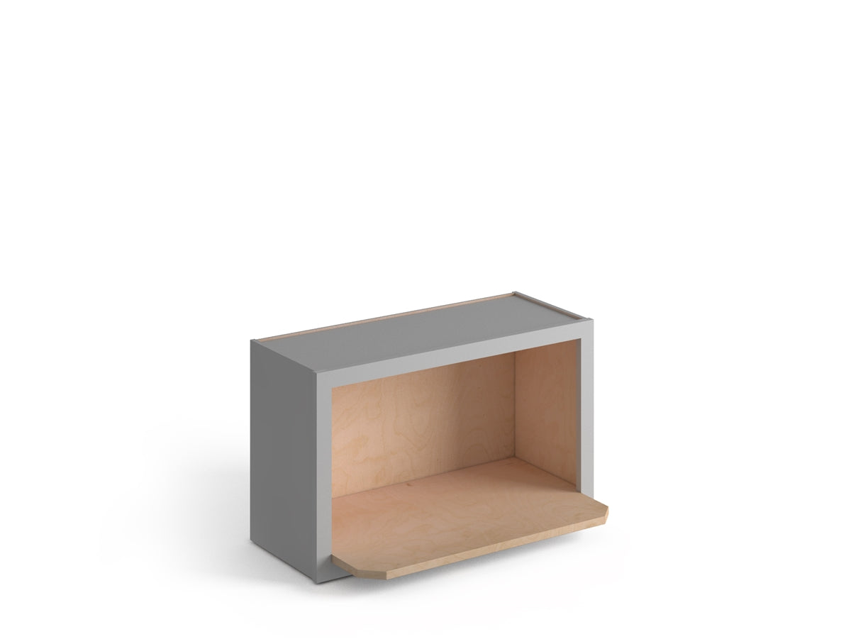 Domain Cabinets WM3018-SFPG-VW Valleywood Shaker 30" x 18" With 1 Shelf Gray Wooden Wall Microwave Cabinet