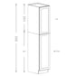 Domain Cabinets WP1890-MAW-IN Malibu 18" x 90" With 2 Doors and 6 Shelves Antique White Wooden Single Pantry Cabinet