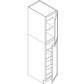 Domain Cabinets WP1890-MAW-IN Malibu 18" x 90" With 2 Doors and 6 Shelves Antique White Wooden Single Pantry Cabinet