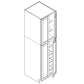 Domain Cabinets WP2496-MGS-IN Malibu 24" x 96" With 4 Doors and 6 Shelves Gray Wooden Double Pantry Cabinet