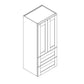 Domain Cabinets WPDC245418-VBL-NG Havana Blanco 24" x 54" With 2 Doors and 2 Drawers White Wooden Wall Counter Hutch Cabinet
