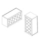 Domain Cabinets WR3015-SFPW-VW Valleywood 30" x 15" White Wooden Wine Rack