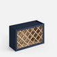 Domain Cabinets WR3018-MBF-VW Valleywood 30" x 18" Marine Blue Wooden Wall Wine Rack