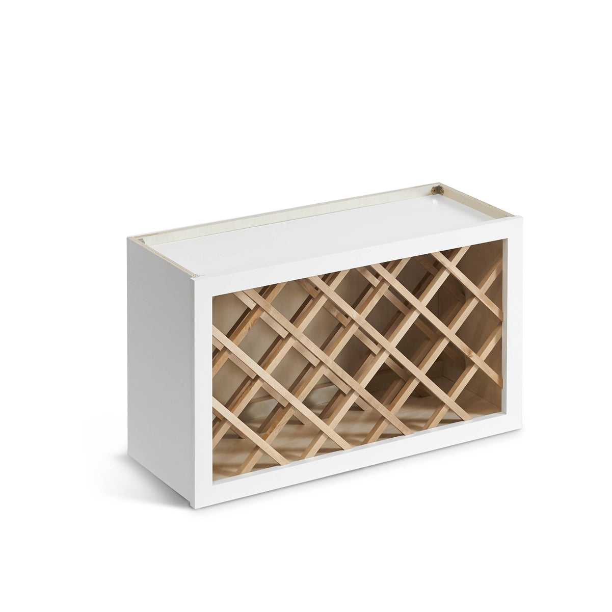 Domain Cabinets WR3018-SFPW-VW Valleywood 30" x 18" White Wooden Wine Rack