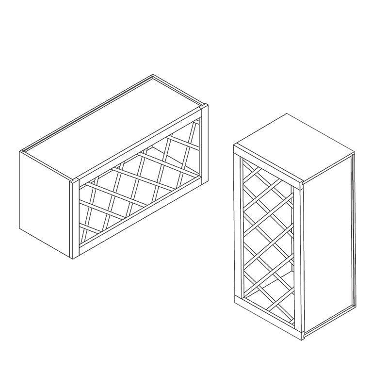 Domain Cabinets WR3018-SFPW-VW Valleywood 30" x 18" White Wooden Wine Rack