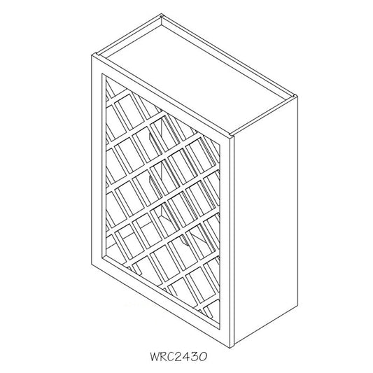 Domain Cabinets WRC2430-CSW-SD Coastal 24" x 30" White Wooden Wine Rack