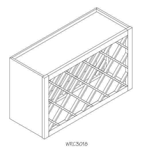 Domain Cabinets WRC3018-CPW-SD Charleston 30" x 18" Pure White Wooden Wine Rack