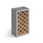 Domain Cabinets WSC2424-SFPG-VW Valleywood Shaker 24" x 24" Gray Wooden Wall Wine Rack