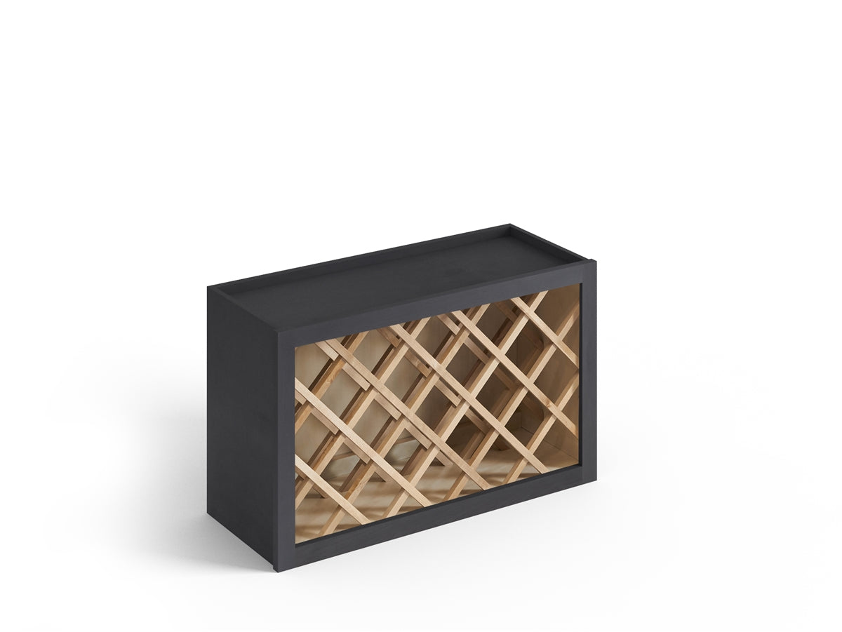 Domain Cabinets WSC2424-VIG-VW Valleywood 24" x 24" Dusky Gray Wooden Wall Wine Rack