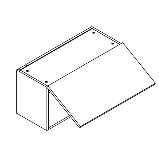 Domain Cabinets WSL3012-PLP-UN Pale Pine 30" x 12" With 1 Door and Blum Aventos HK Pale White Wood Horizontal Wall Cabinet