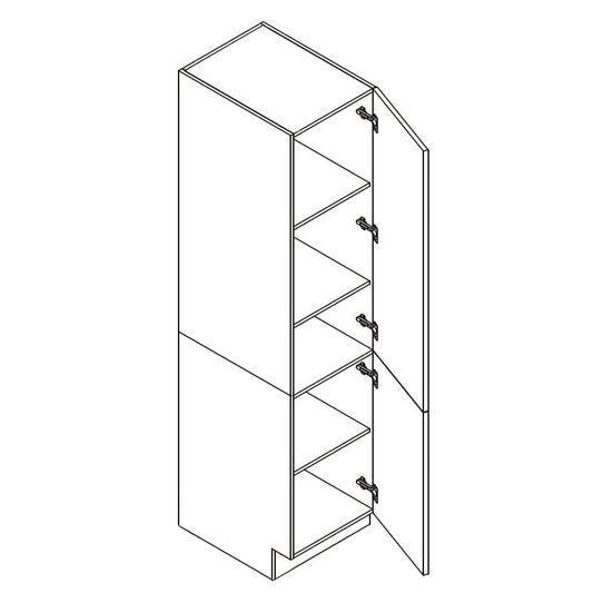 Domain Cabinets WWP1855-FBS-IN Frameless 18" x 56" With 1 Door and 2 Shelves Bella Slab Wood Single Pantry Cabinet