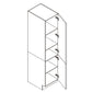Domain Cabinets WWP1861-FLS-IN Frameless Lucca Slab 18" x 61" With 1 Door and 2 Shelves Light Brown Wooden Single Pantry Cabinet