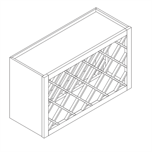 Domain Cabinets WWR3015-KWS-BC Kingston 30" x 15" White Wooden Wine Rack